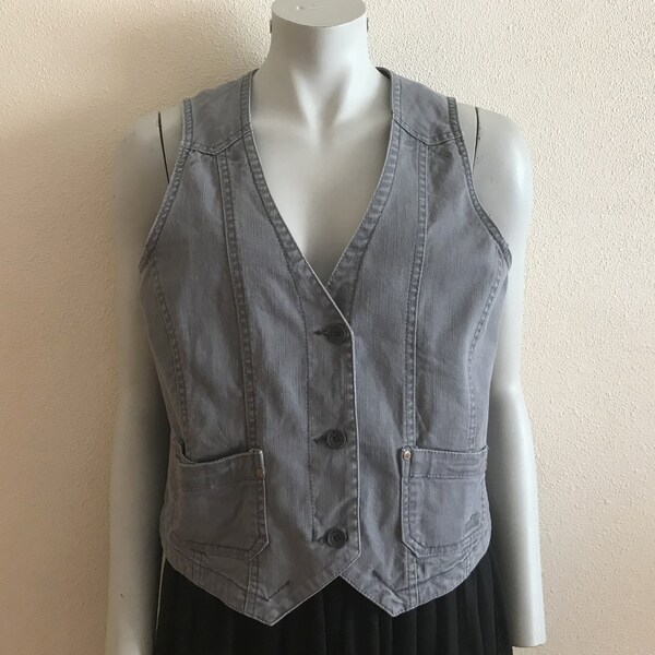 Denim Vest Etsy