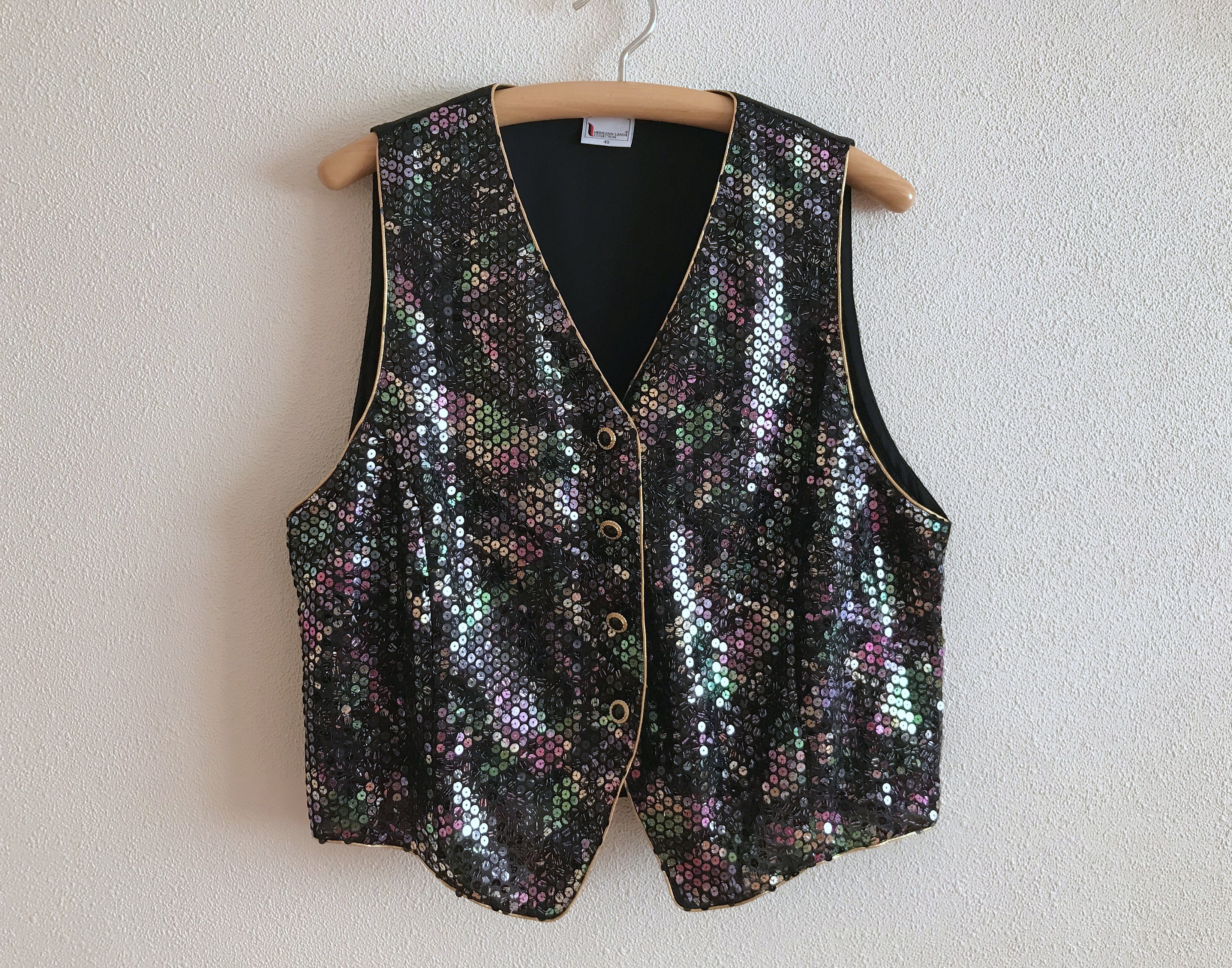 Sequin Waistcoat - Etsy UK
