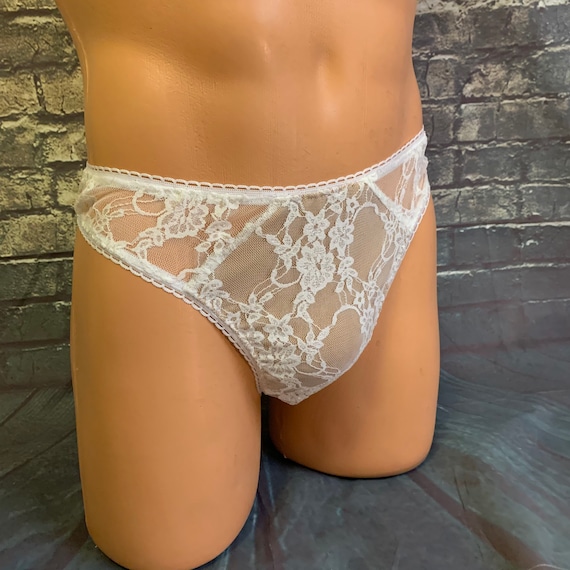 White Lace CD/TS Gaff Tucking Panties 