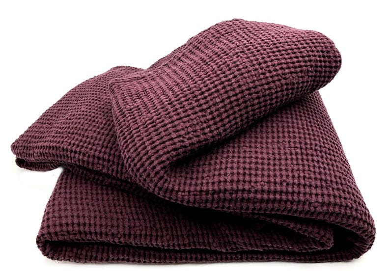 XXL Allrounder Bed Throw Plaid Blanket Linen Blend Etsy