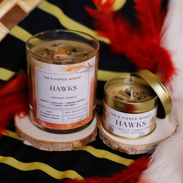 HAWKS inspired candle - 'NO 2 Fierce Wings' My hero academia inspired soy candle