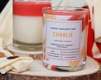 CHARLIE MORNINGSTAR inspired candle - 'Sweet Redemption' Hazbin Hotel inspired soy candle