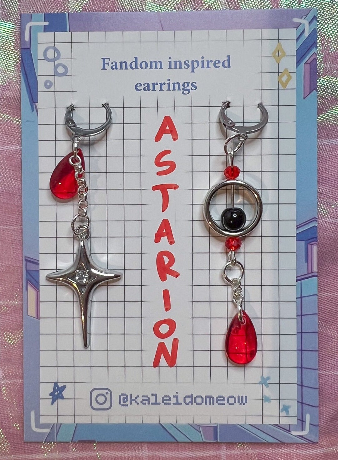 Astarion Inspired Earrings Baldur's Gate 3 Inspired Etsy