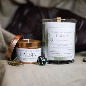 HALSIN inspired candle - 'A night in the Woods' Baldur's Gate 3 inspired soy candle