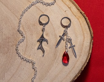 Astarion ascended inspired earrings - Baldur's Gate 3 inspired jewelry handmade earrings