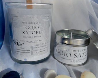 GOJO SATORU inspired candle - &#39;Unlimited Void&#39; Jujutsu kaisen inspired soy candle