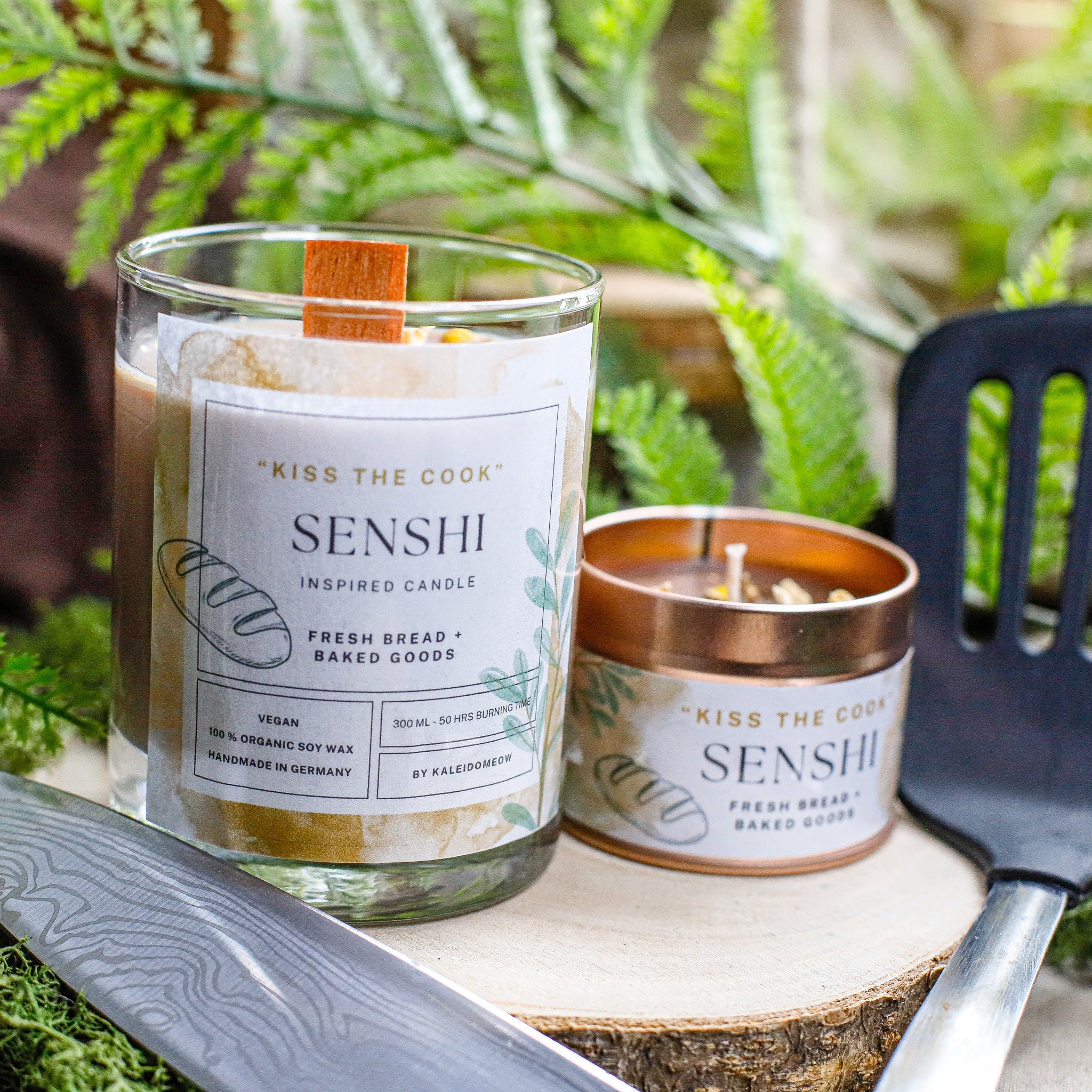 SENSHI inspired soy candle "Kiss the Cook" - Dungeon Meshi Delicious Dungeon inspired scented candle - soy candle - handmade