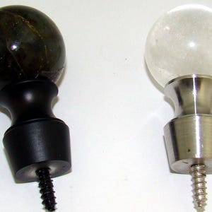 Gemstone Wall Hooks of Crystal Quartz or Labradorite 2 3/4&quot;