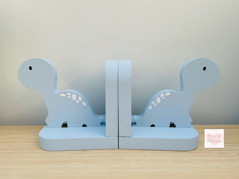 Wooden Dinosaur Bookends. Nursery or Childrens Bedroom Decor Etsy UK
