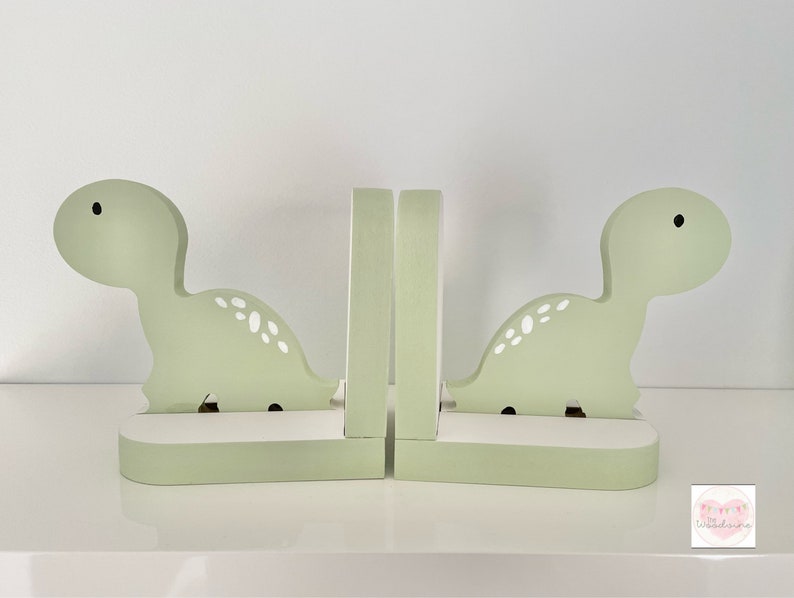 Wooden Dinosaur Bookends. Nursery or Childrens Bedroom Decor Etsy UK
