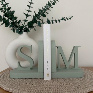 Personalised Wooden Letter Bookends | MDF Initials for Kids Bedroom, Nursery or Home image 5