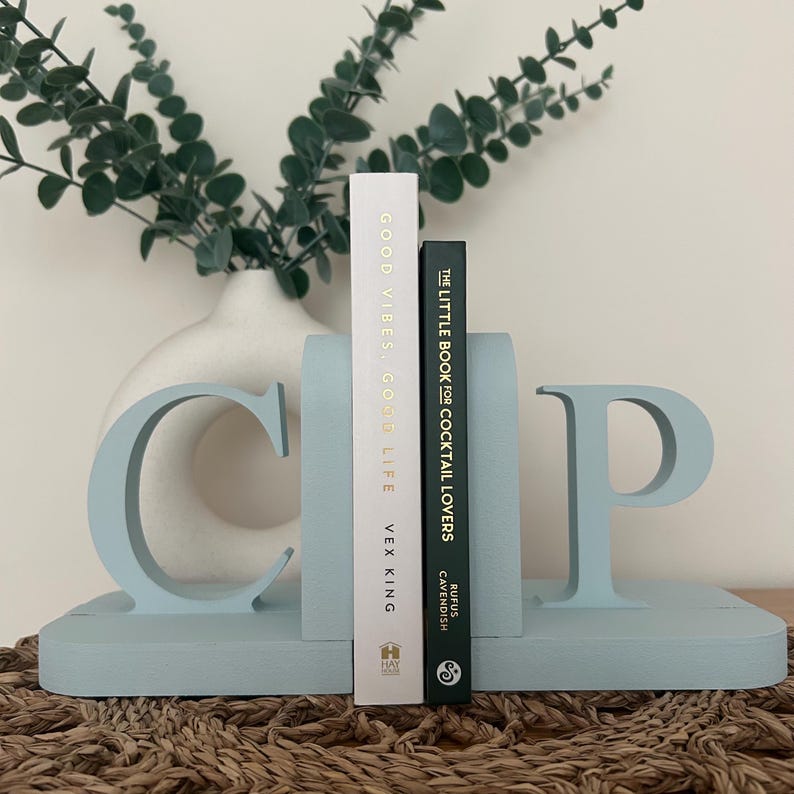 Personalised Wooden Letter Bookends | MDF Initials for Kids Bedroom, Nursery or Home image 18