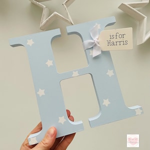 Personalised Freestanding Wooden Letter Name Tag, Kids Bedroom Shelf Decor imagem 12