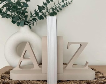 Personalised Wooden Letter Bookends | MDF Initials for Kids Bedroom, Nursery or Home