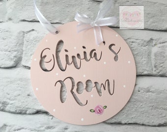 Personalised Bedroom Door Plaques / Wall Decor Hangers