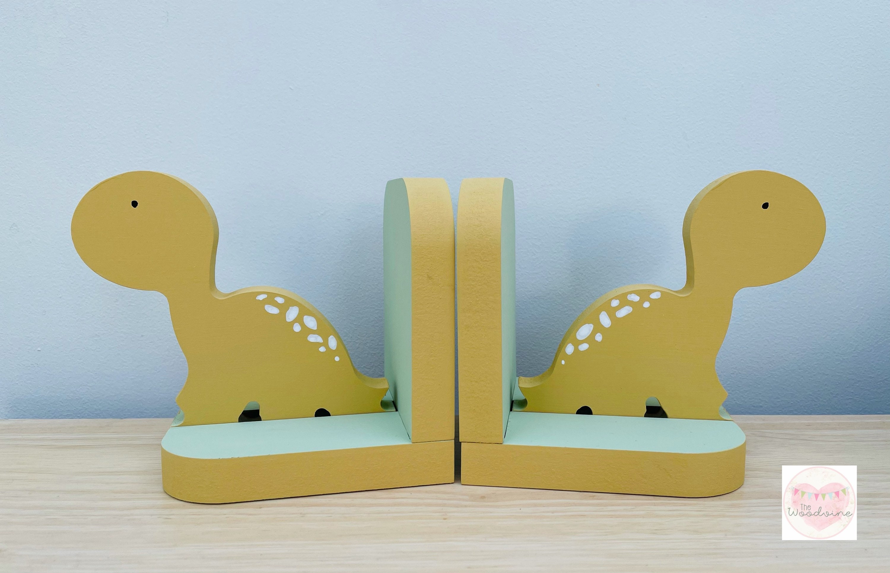 Wooden Dinosaur Bookends. Nursery or Childrens Bedroom Decor Etsy UK