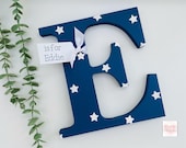Wooden Letter, Initial, kids bedroom decor, nursery decor. 20cm tall with personalised card tag