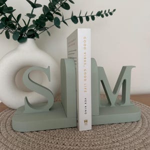 Personalised Wooden Letter Bookends | MDF Initials for Kids Bedroom, Nursery or Home image 19