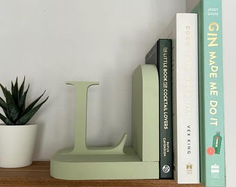 Single Personalised Letter Bookend – Handmade