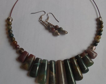 Parure en agate/artisanat