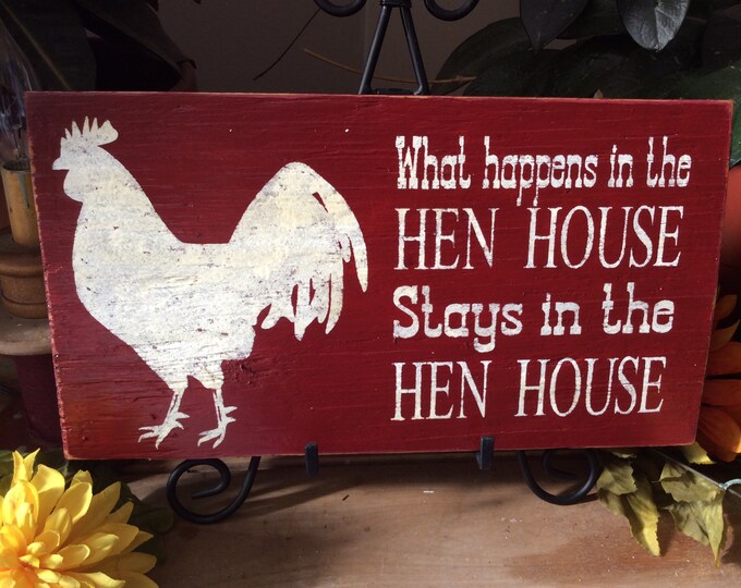 Chicken Coop Sign, Western Home Decor, Rustic Kitchen Decor, Fresh Eggs, Western Sign, Rustic Sign, What Happens in the Hen House Stays