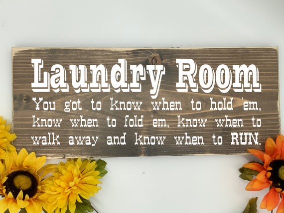 Old West Laundry Room Sign With Country Music Quote Western | Etsy