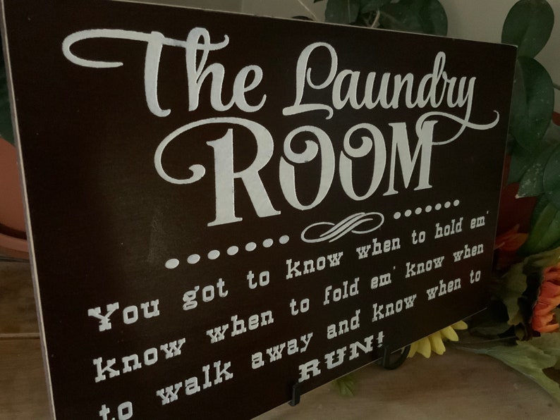 The Laundry Room/ You Got to Know When to Hold Em Know When Etsy