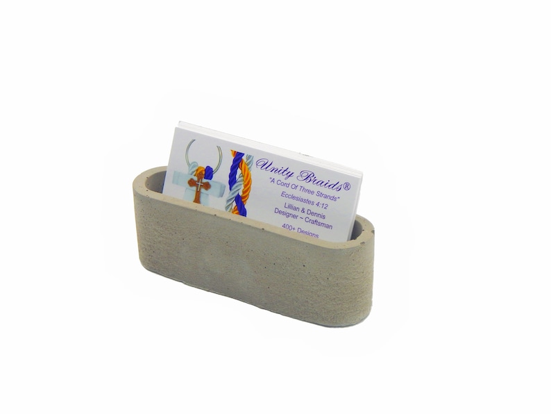 Cement Business Card Holder Industrial Design Concrete Desk Etsy