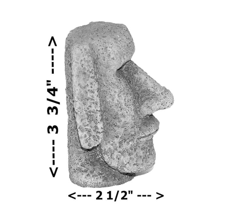 Concrete Moai Easter Island Head home decor statue sculpture Etsy