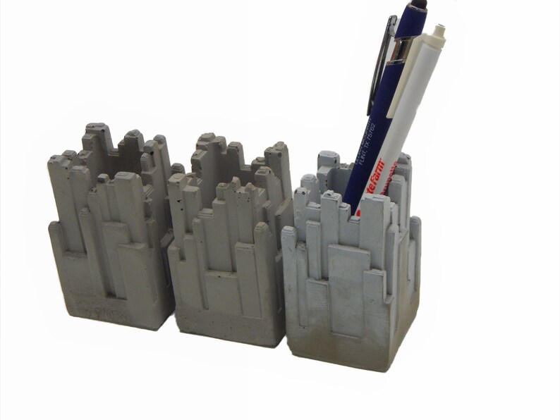 concrete pen holder