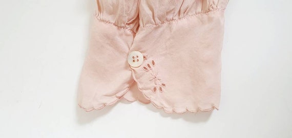 Thirties soft pink vintage silk slip dress, brode… - image 7