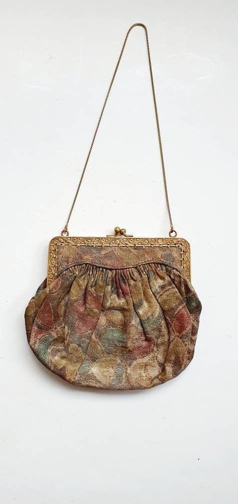 20 年代のイブニングバッグ、アンティークバッグ、オリジナルミラー