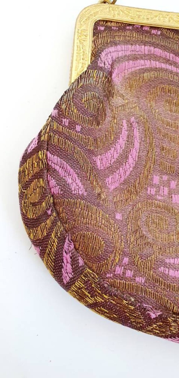 アンティークバッグ、20 年代のイブニングバッグ、アールヌーボー