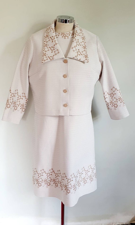 Vintage twin set dress and jacket, co-ord, 1960's… - image 1