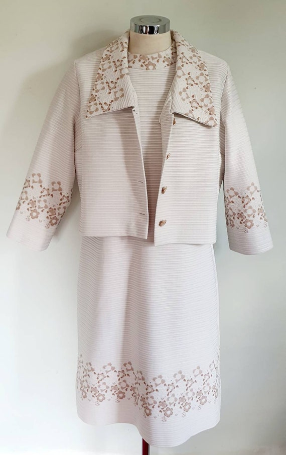 Vintage twin set dress and jacket, co-ord, 1960's… - image 8