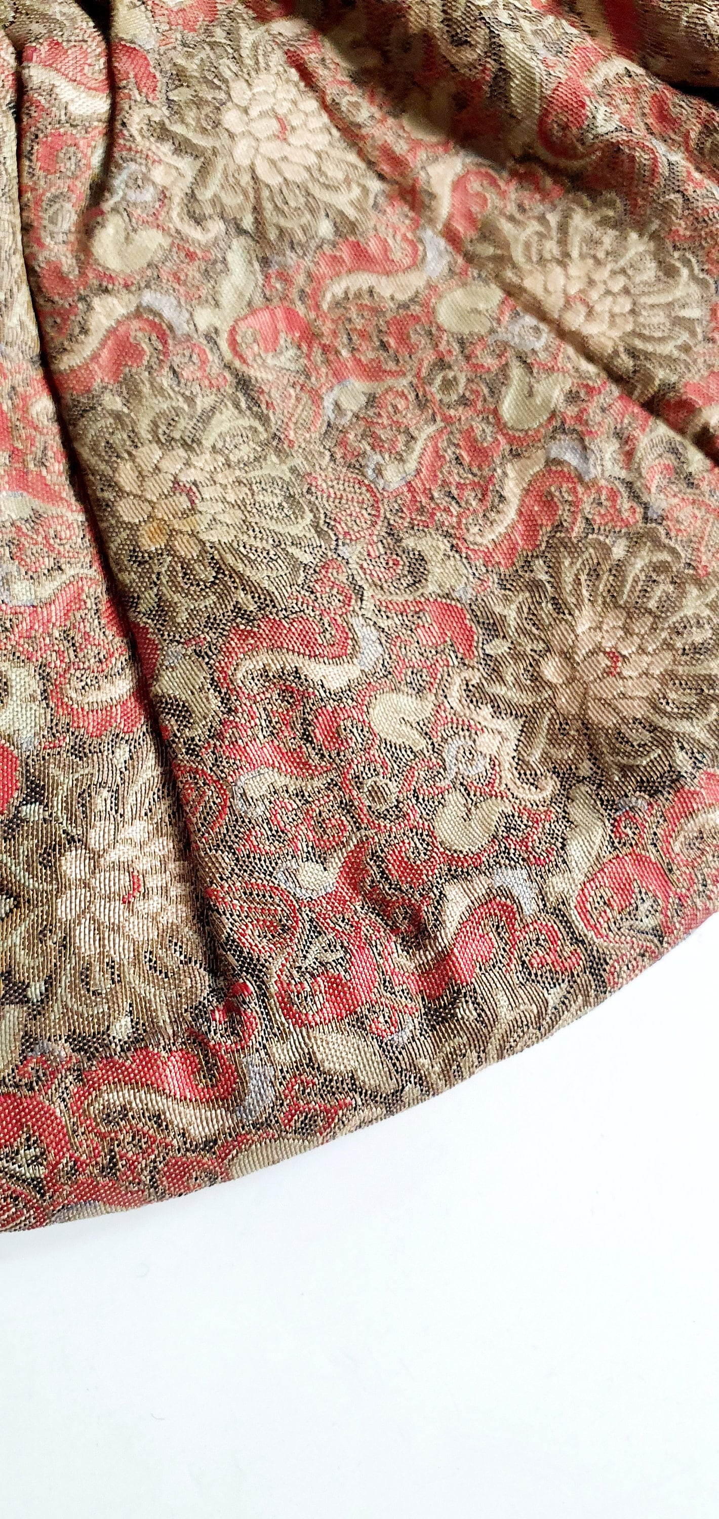 アールヌーボー様式のイブニングバッグ、赤と金、1920 年代、20 年代