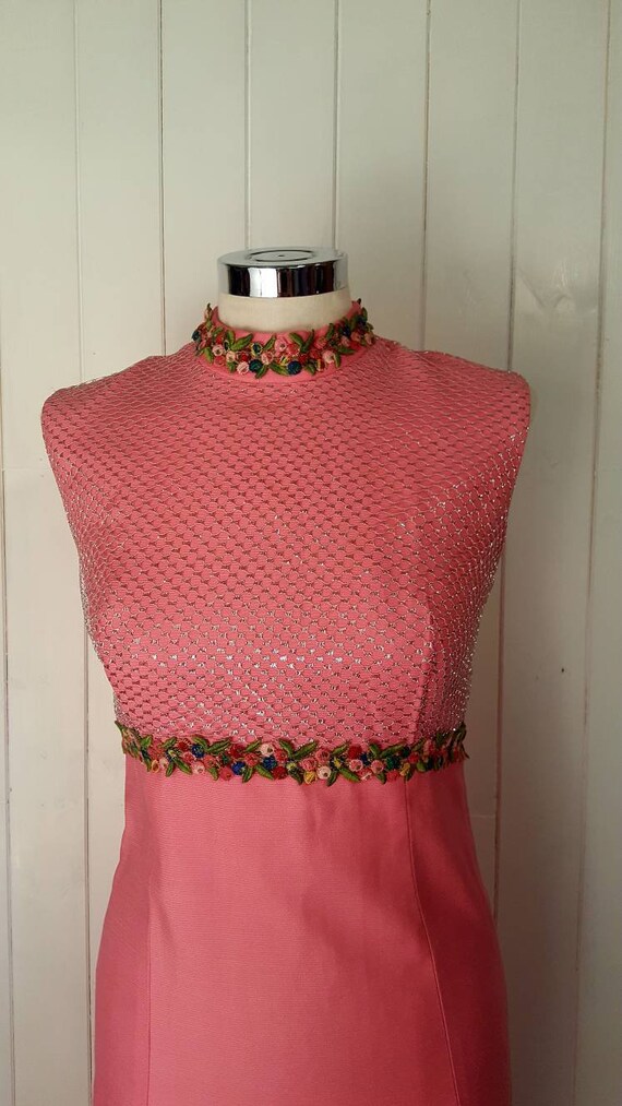 Vintage dress, bright, pink dress, 1960's dress, … - image 2