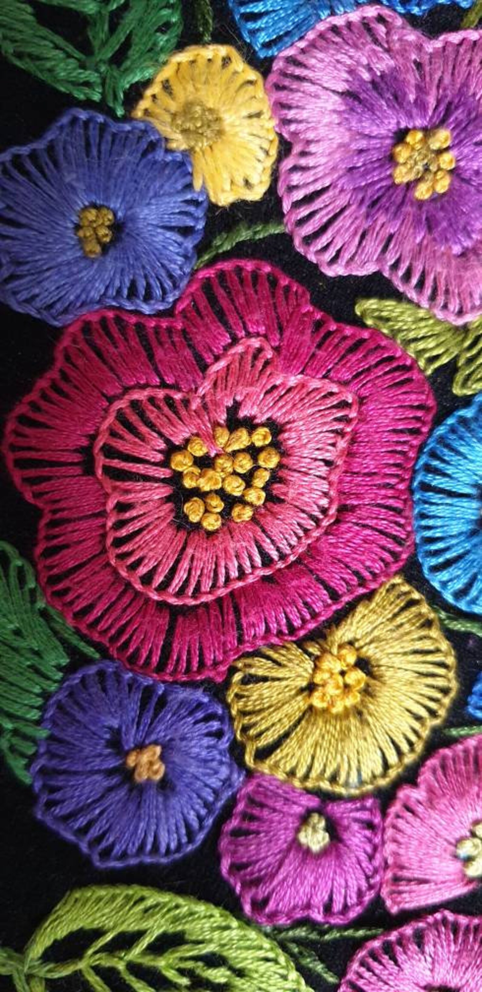 Thirties Embroidered Clutch Bag Vintage Floral Pattern Etsy UK