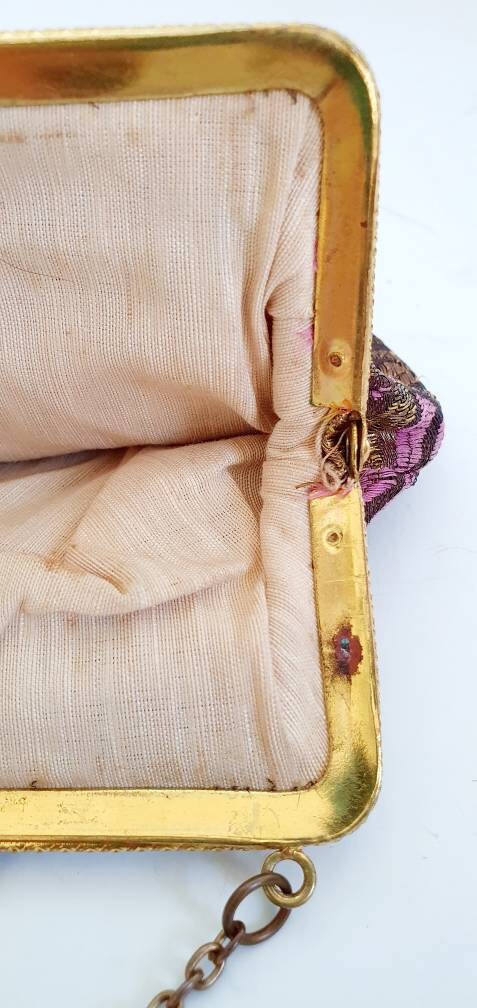 アンティークバッグ、20 年代のイブニングバッグ、アールヌーボー