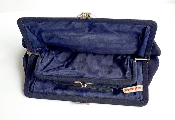 Art deco clutch bag, Navy blue, 1930's lucite cla… - image 6