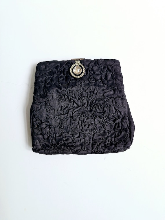 Vintage 1930s black evening bag, Thirties fashion… - image 1