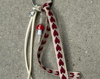 handmade mushroom keyrings