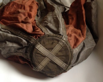 original NATO drogue PARACHUTE, brake, aircraft, used, four paracords, spring, dji DRONE, aeronautics, air brakes, speedbrakes, multicopters