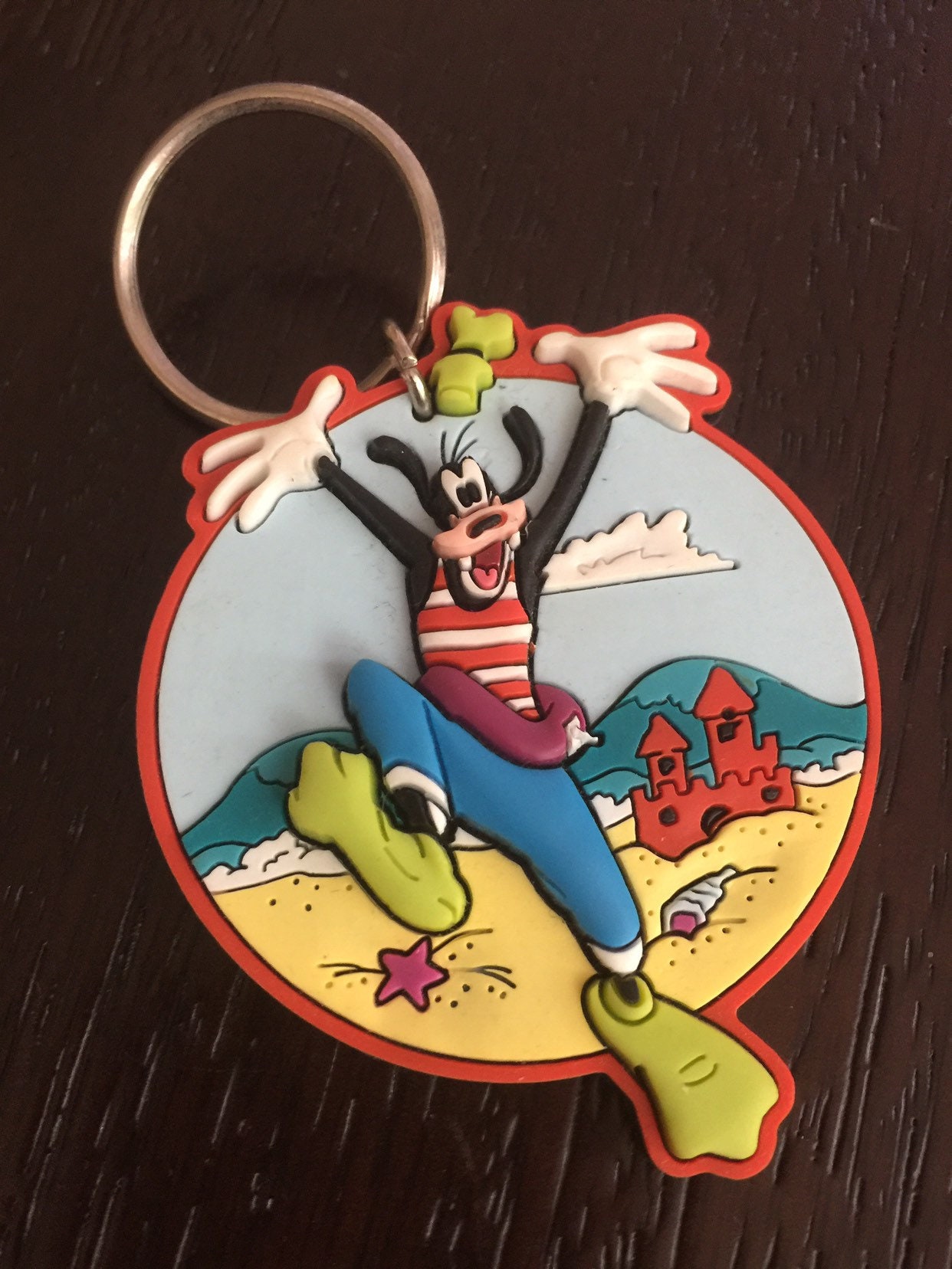 Vintage Keychain Pendant Goofy Disney Etsy