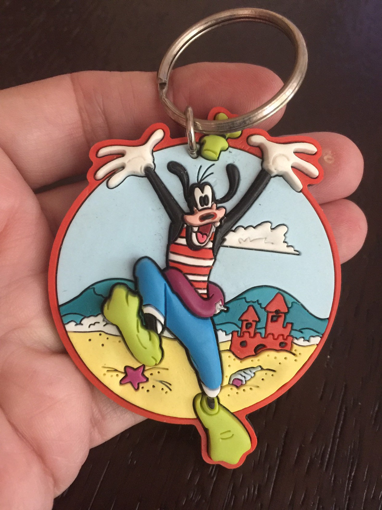 Vintage Keychain Pendant Goofy Disney Etsy