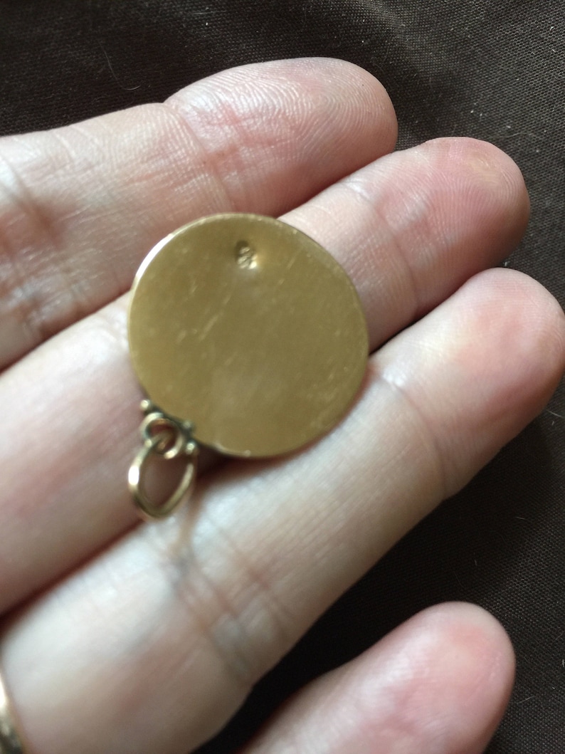 14K Gold Victorian Woman Charm with Diamond