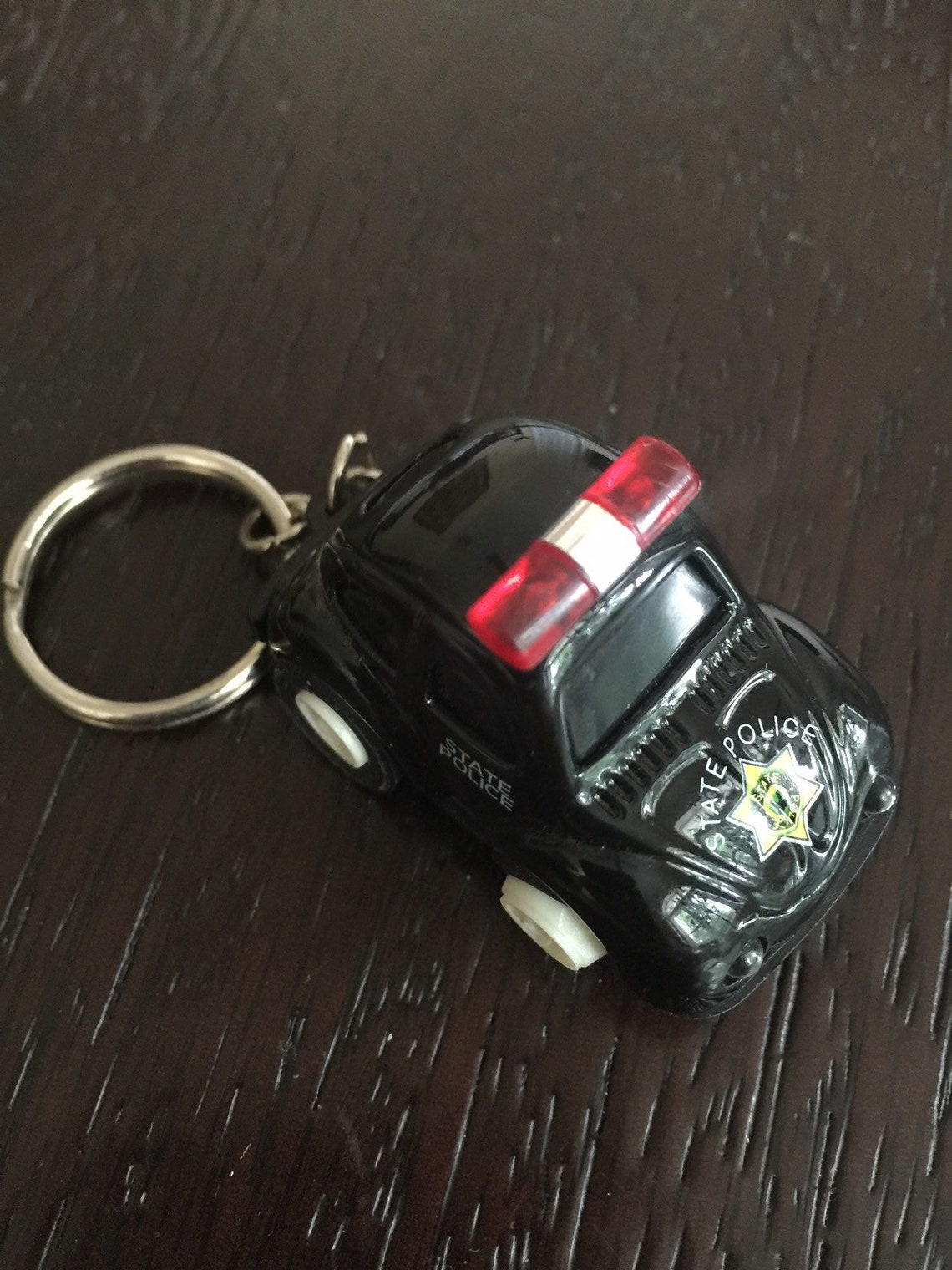 Vintage Keychain Charm State Police Car Etsy