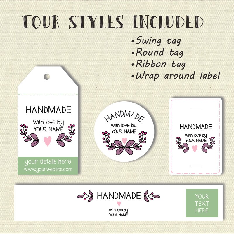 Customized print-at-home tags and labels PDF ONLY | Etsy