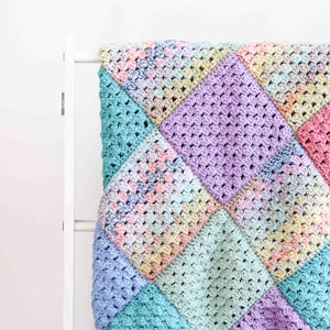 Candy Floss Cuddles Crochet blanket pattern // Beginner crochet pattern // PDF crochet pattern //