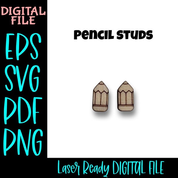 Pencil Studs SVG PDF PNG Laser Ready File